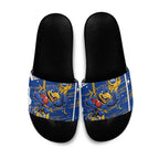 West Coast Eagles Slide Sandals Mascot Cartoon Football Illustration Style