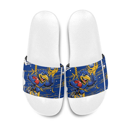 West Coast Eagles Slide Sandals Mascot Cartoon Football Illustration Style