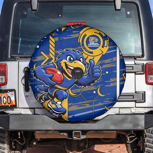 West Coast Eagles Spare Tire Cover Mascot Cartoon Football Illustration Style
