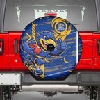 West Coast Eagles Spare Tire Cover Mascot Cartoon Football Illustration Style