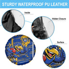 West Coast Eagles Spare Tire Cover Mascot Cartoon Football Illustration Style