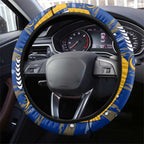 West Coast Eagles Steering Wheel Cover Mascot Cartoon Football Illustration Style