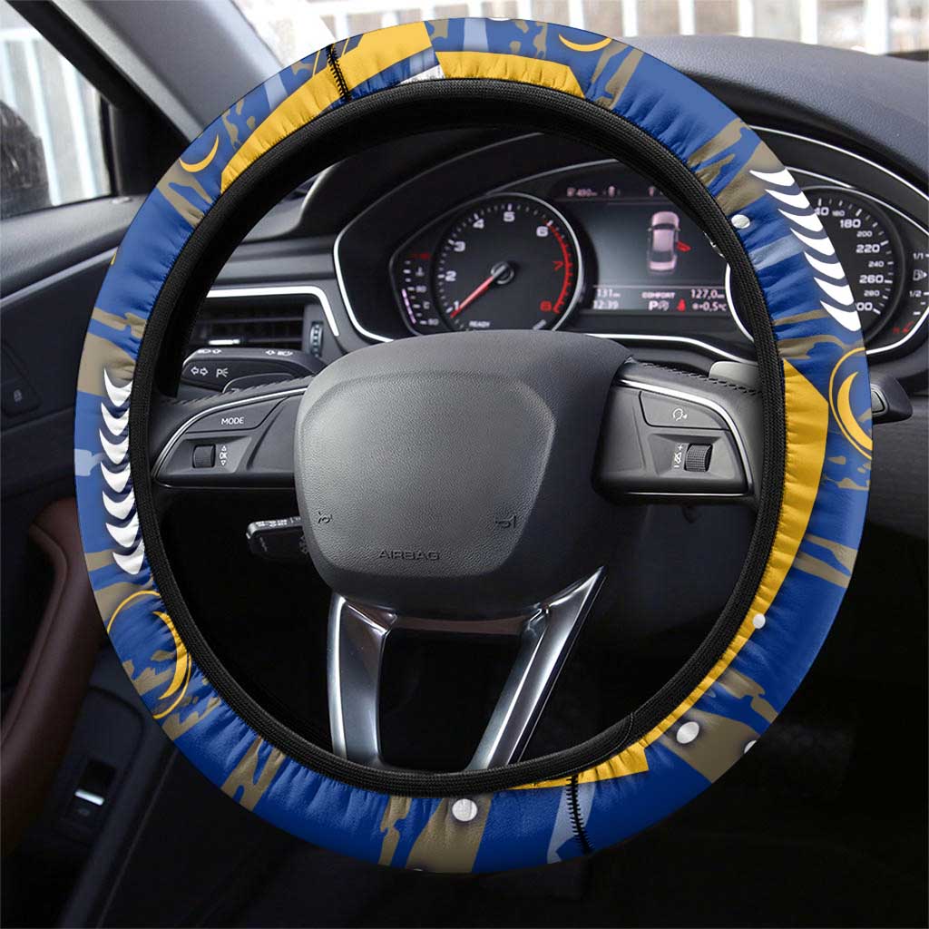 West Coast Eagles Steering Wheel Cover Mascot Cartoon Football Illustration Style