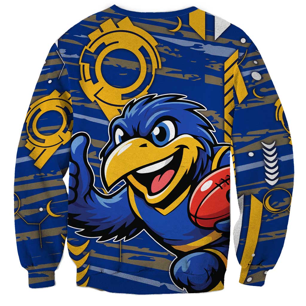 West Coast Eagles Sweatshirt Mascot Cartoon Football Illustration Style