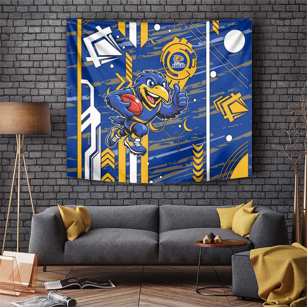 West Coast Eagles Tapestry Mascot Cartoon Football Illustration Style