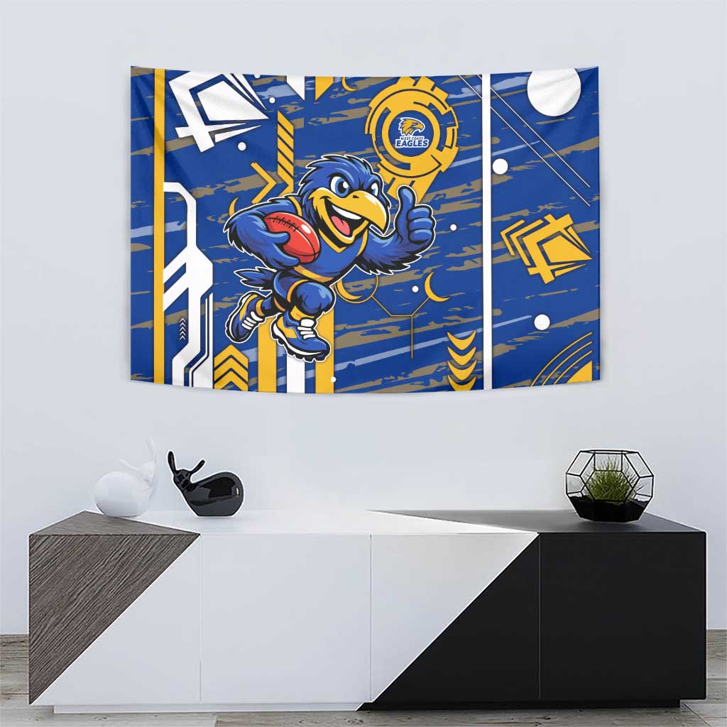 West Coast Eagles Tapestry Mascot Cartoon Football Illustration Style