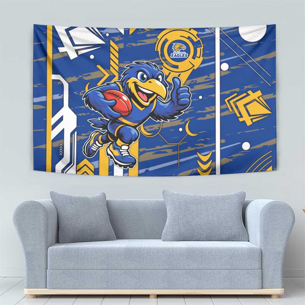West Coast Eagles Tapestry Mascot Cartoon Football Illustration Style
