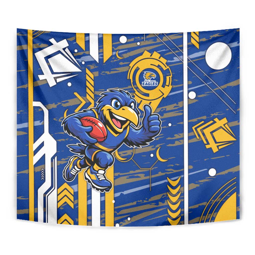 West Coast Eagles Tapestry Mascot Cartoon Football Illustration Style