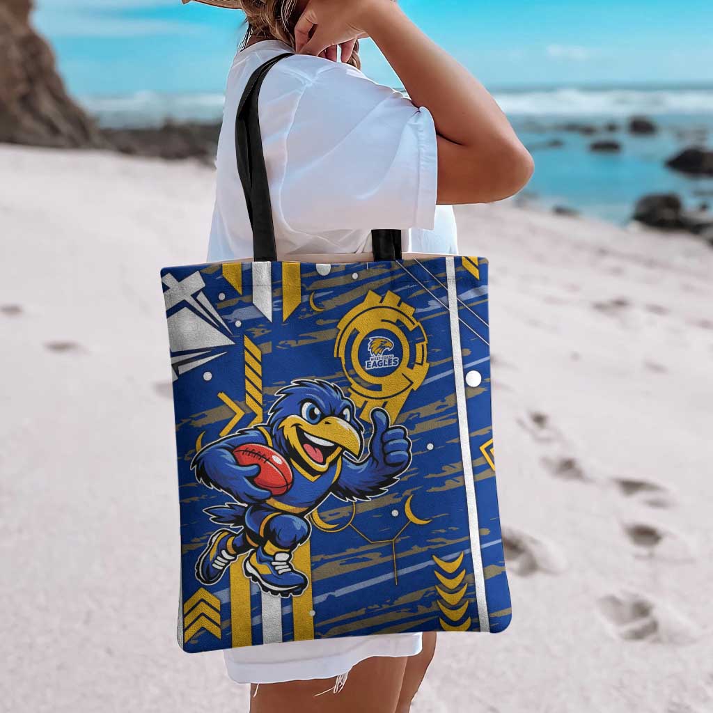West Coast Eagles Tote Bag Mascot Cartoon Football Illustration Style