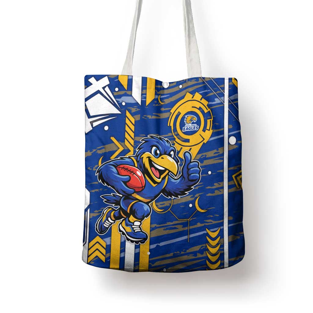 West Coast Eagles Tote Bag Mascot Cartoon Football Illustration Style