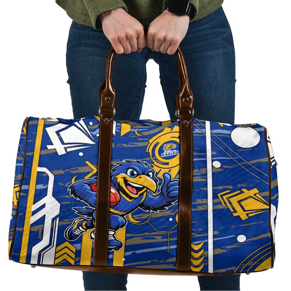 West Coast Eagles Travel Bag Mascot Cartoon Football Illustration Style