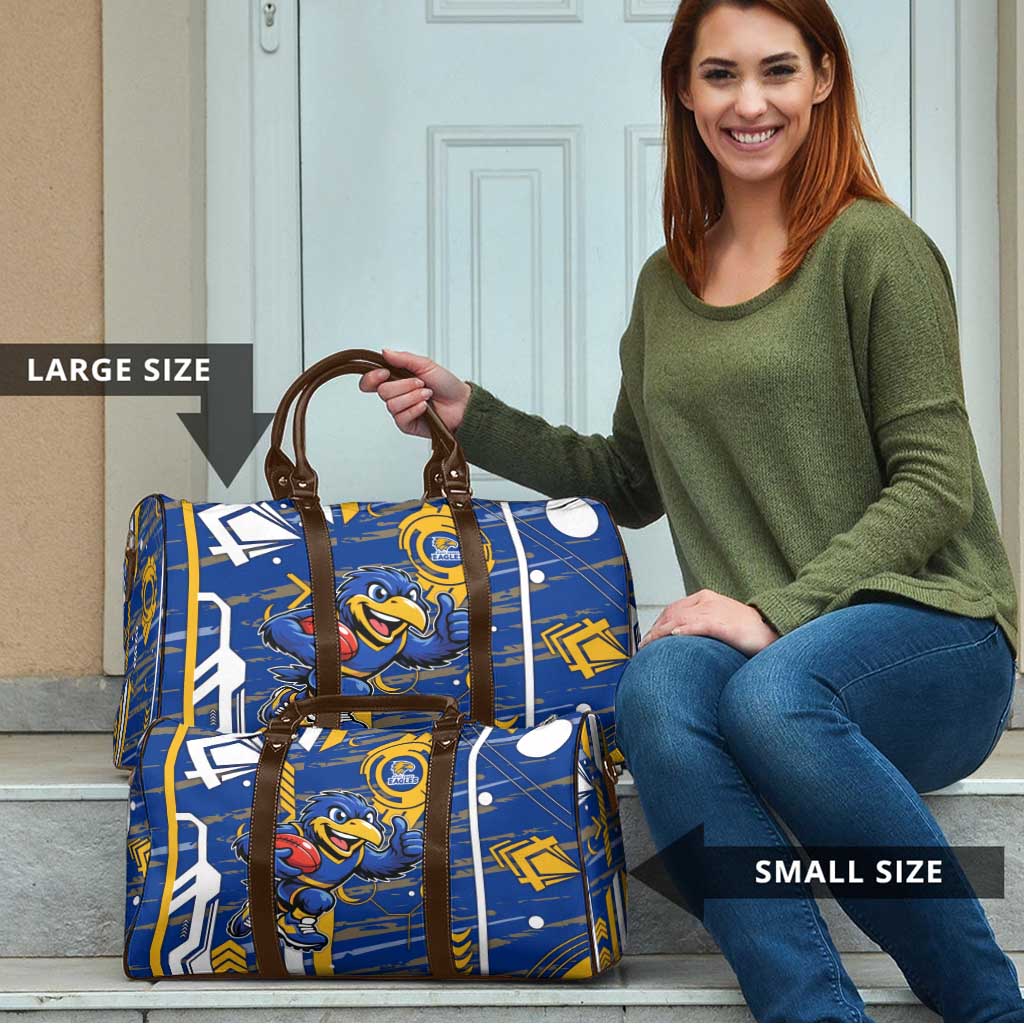 West Coast Eagles Travel Bag Mascot Cartoon Football Illustration Style