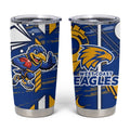 West Coast Eagles Tumbler Cup Mascot Cartoon Football Illustration Style