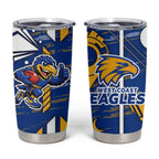 West Coast Eagles Tumbler Cup Mascot Cartoon Football Illustration Style