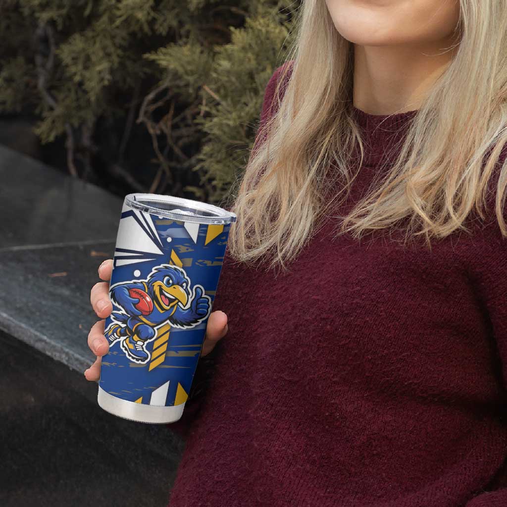 West Coast Eagles Tumbler Cup Mascot Cartoon Football Illustration Style