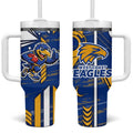 West Coast Eagles Tumbler With Handle Mascot Cartoon Football Illustration Style
