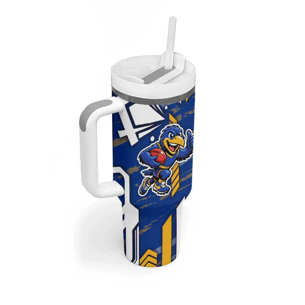 West Coast Eagles Tumbler With Handle Mascot Cartoon Football Illustration Style