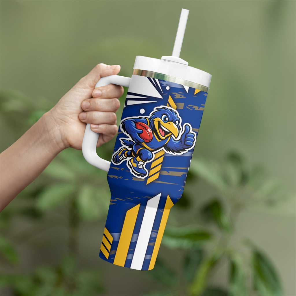 West Coast Eagles Tumbler With Handle Mascot Cartoon Football Illustration Style