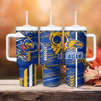 West Coast Eagles Tumbler With Handle Mascot Cartoon Football Illustration Style