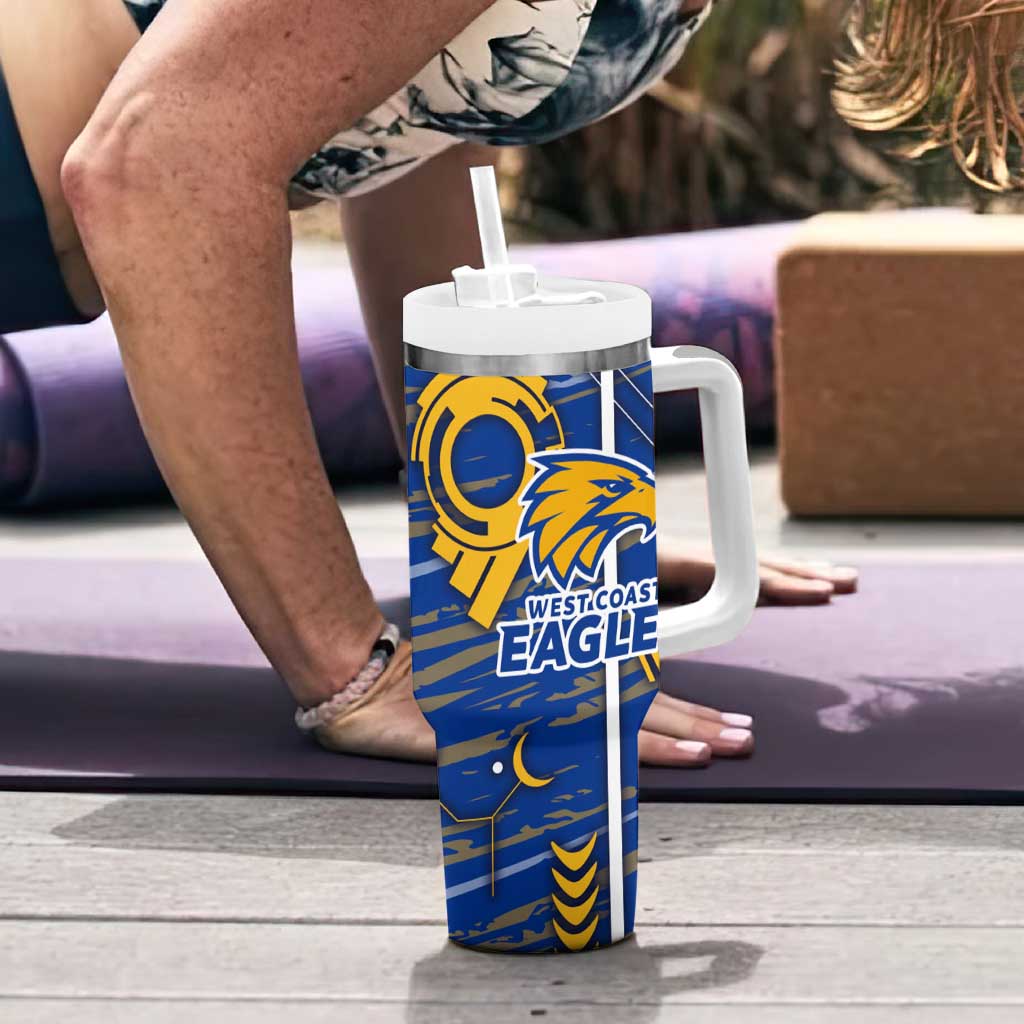 West Coast Eagles Tumbler With Handle Mascot Cartoon Football Illustration Style