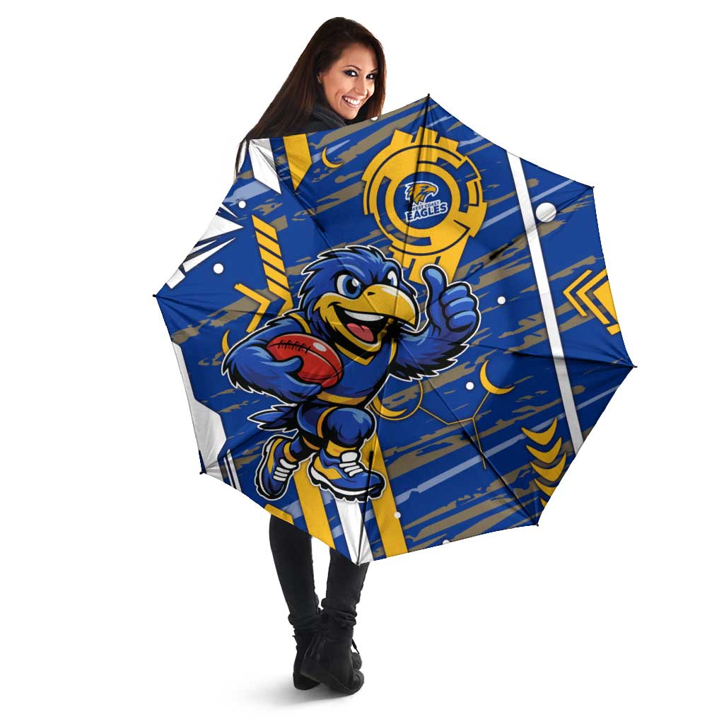 West Coast Eagles Umbrella Mascot Cartoon Football Illustration Style