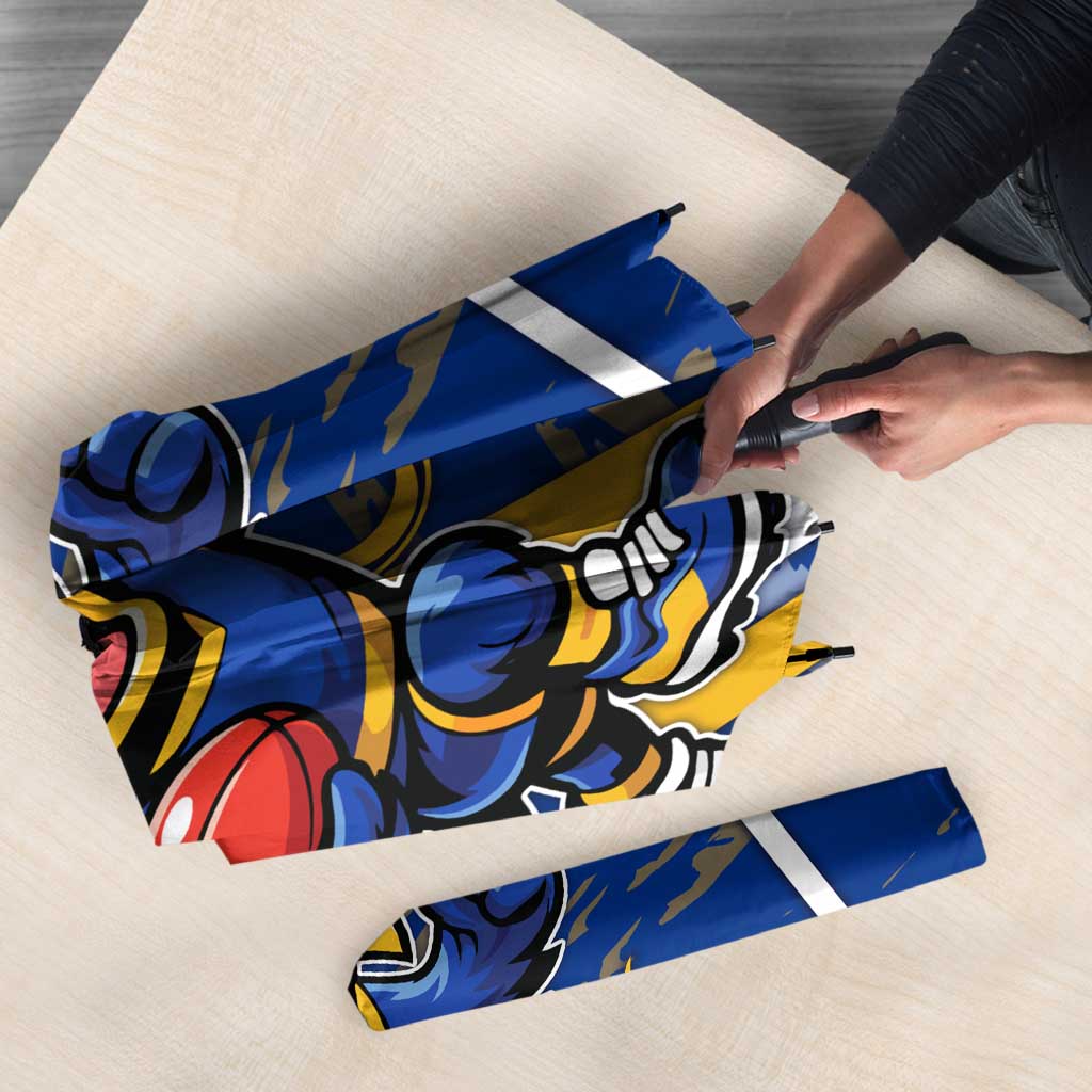 West Coast Eagles Umbrella Mascot Cartoon Football Illustration Style