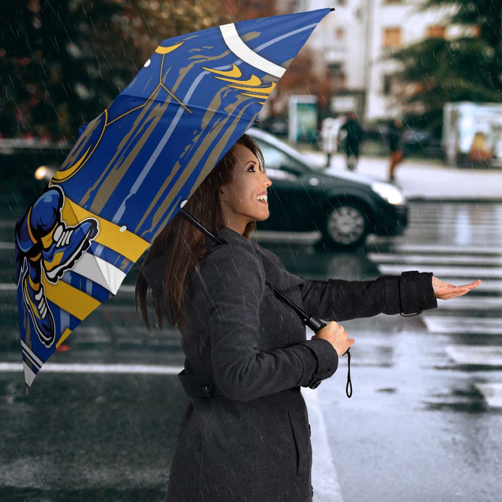 West Coast Eagles Umbrella Mascot Cartoon Football Illustration Style