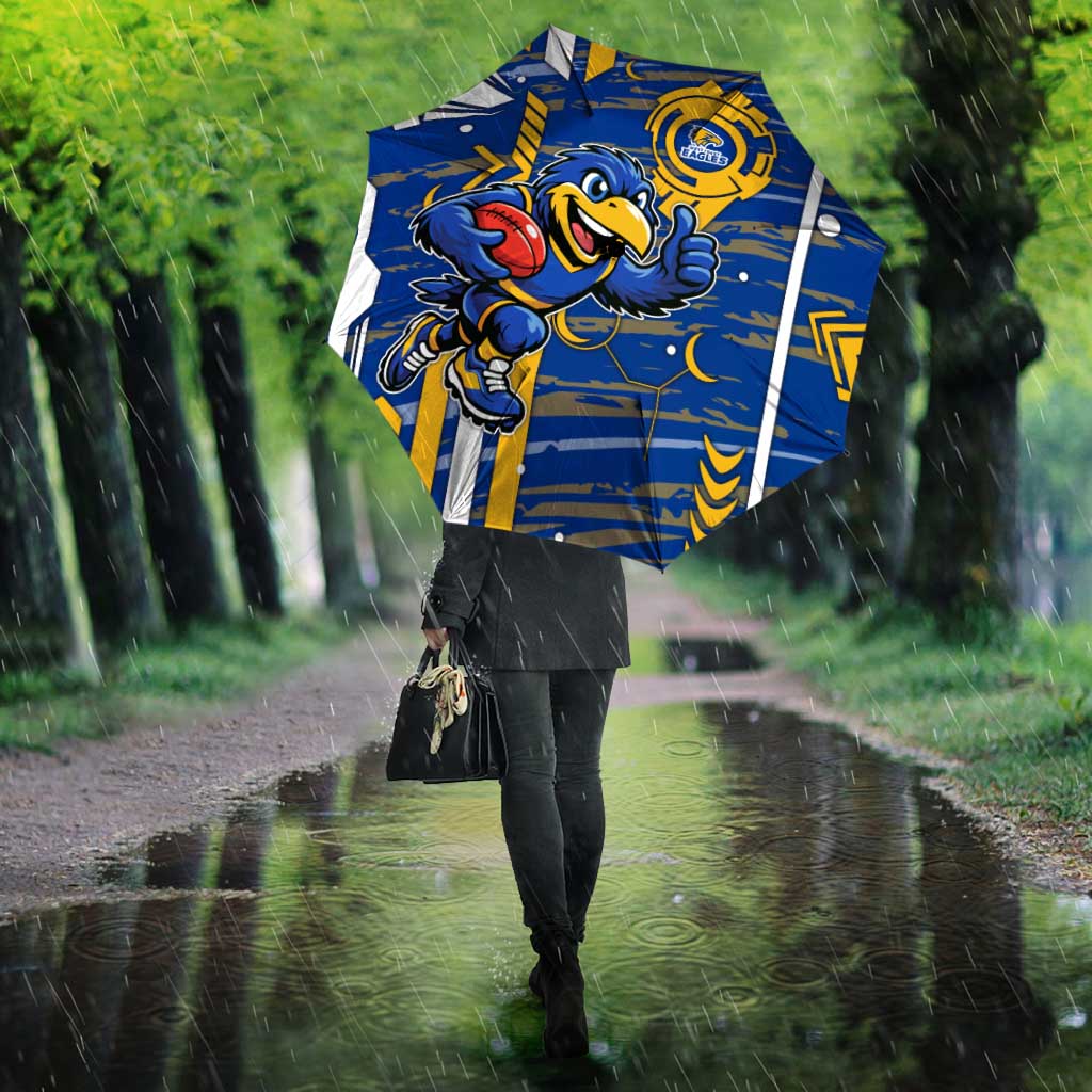 West Coast Eagles Umbrella Mascot Cartoon Football Illustration Style