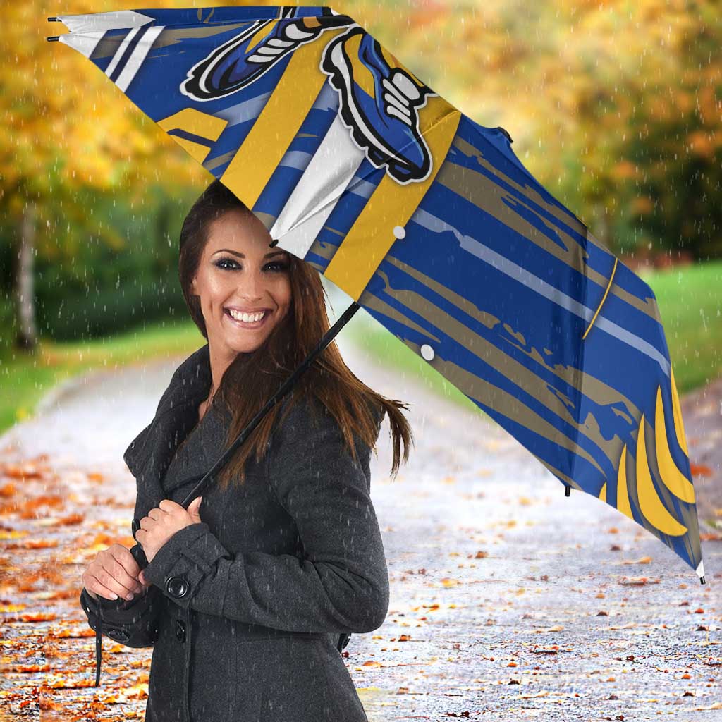 West Coast Eagles Umbrella Mascot Cartoon Football Illustration Style