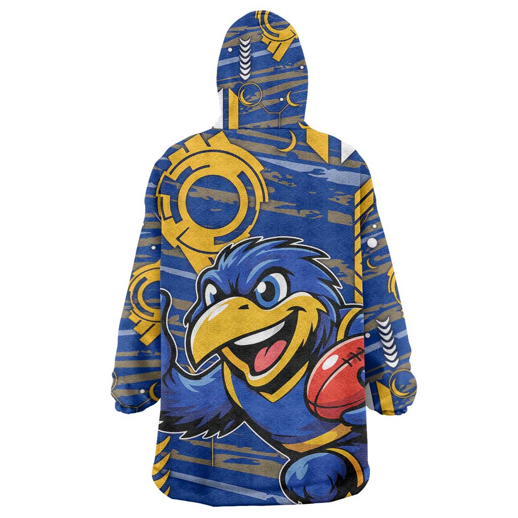West Coast Eagles Wearable Blanket Hoodie Mascot Cartoon Football Illustration Style