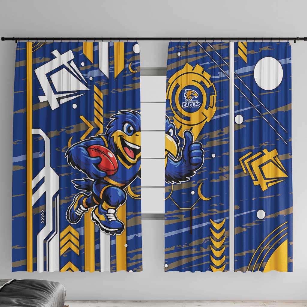 West Coast Eagles Window Curtain Mascot Cartoon Football Illustration Style