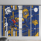 West Coast Eagles Window Curtain Mascot Cartoon Football Illustration Style