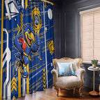 West Coast Eagles Window Curtain Mascot Cartoon Football Illustration Style