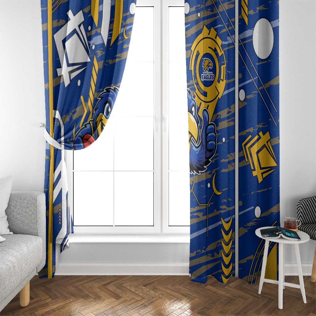 West Coast Eagles Window Curtain Mascot Cartoon Football Illustration Style