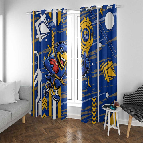 West Coast Eagles Window Curtain Mascot Cartoon Football Illustration Style