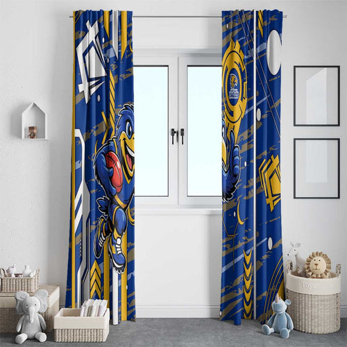 West Coast Eagles Window Curtain Mascot Cartoon Football Illustration Style