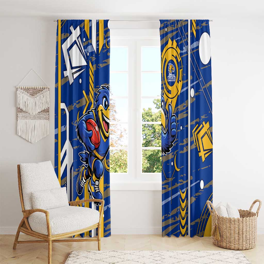 West Coast Eagles Window Curtain Mascot Cartoon Football Illustration Style