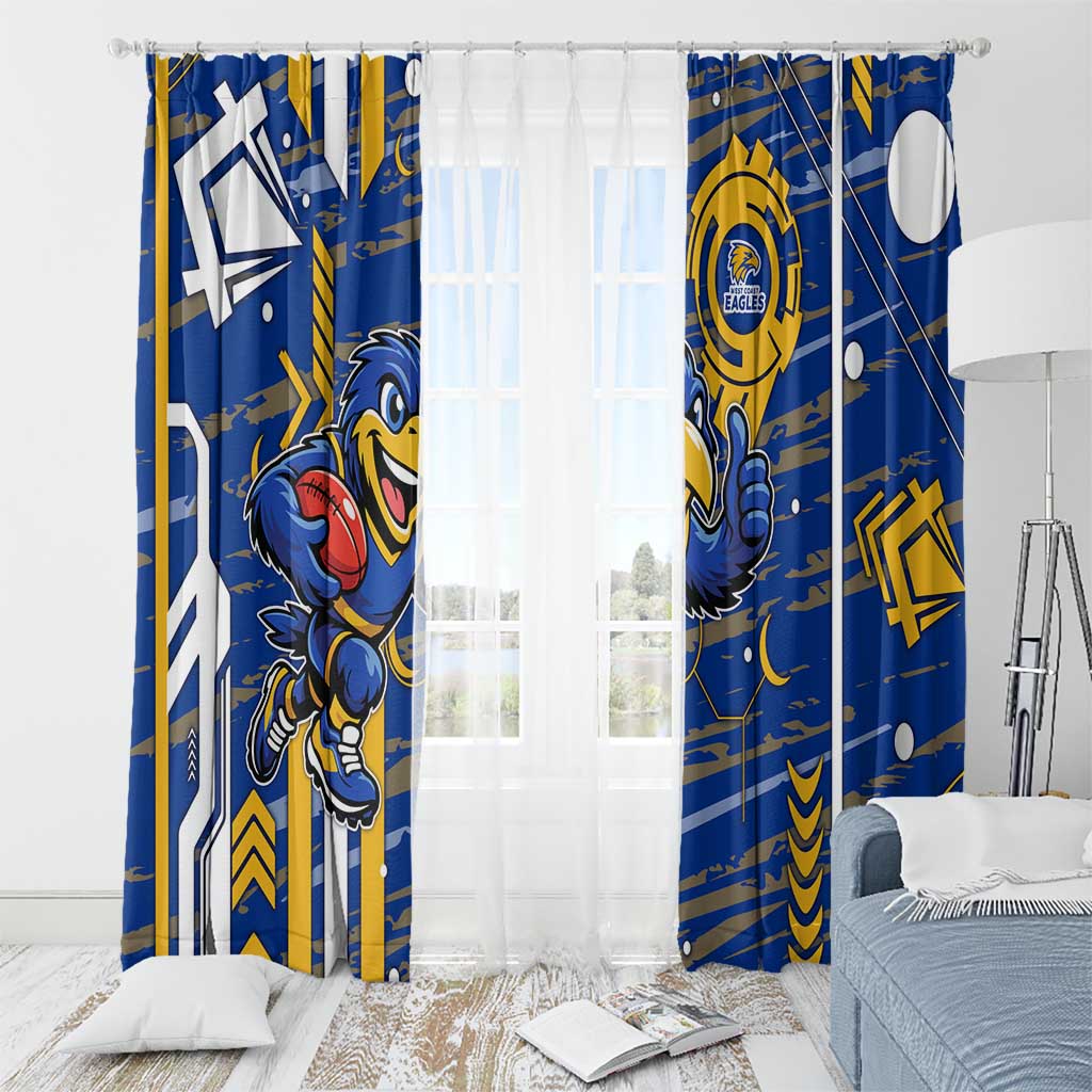 West Coast Eagles Window Curtain Mascot Cartoon Football Illustration Style