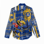 West Coast Eagles Women Casual Shirt Mascot Cartoon Football Illustration Style