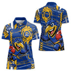 West Coast Eagles Women Polo Shirt Mascot Cartoon Football Illustration Style