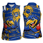 West Coast Eagles Women Sleeveless Polo Shirt Mascot Cartoon Football Illustration Style