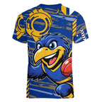 West Coast Eagles Women V-Neck T-Shirt Mascot Cartoon Football Illustration Style