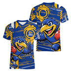 West Coast Eagles Women V-Neck T-Shirt Mascot Cartoon Football Illustration Style