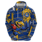 West Coast Eagles Zip Hoodie Mascot Cartoon Football Illustration Style