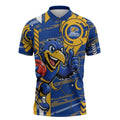 West Coast Eagles Zipper Polo Shirt Mascot Cartoon Football Illustration Style