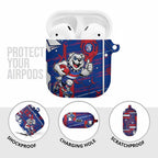 Western Bulldogs AirPods Case Mascot Cartoon Football Illustration Style