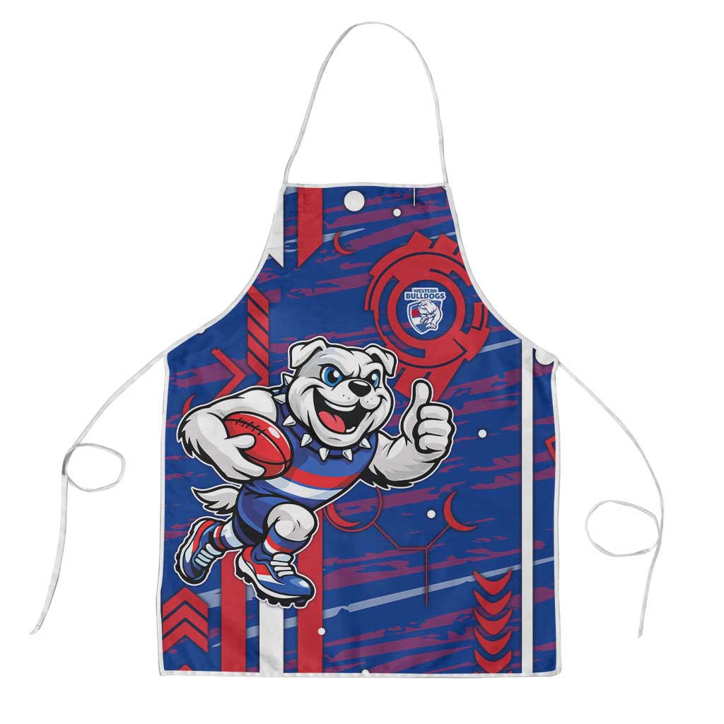 Western Bulldogs Apron Mascot Cartoon Football Illustration Style
