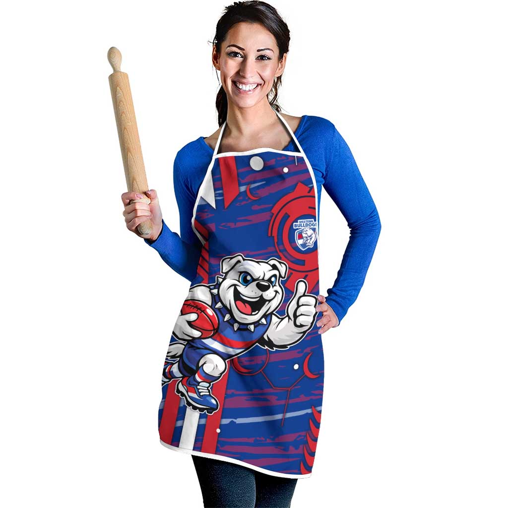 Western Bulldogs Apron Mascot Cartoon Football Illustration Style