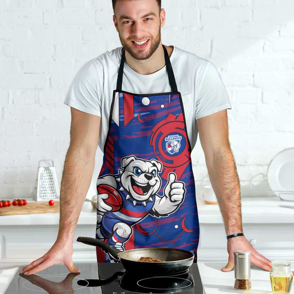 Western Bulldogs Apron Mascot Cartoon Football Illustration Style