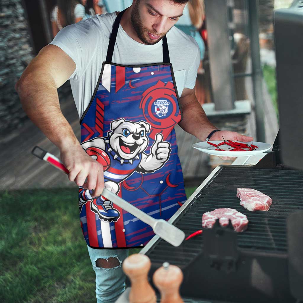 Western Bulldogs Apron Mascot Cartoon Football Illustration Style